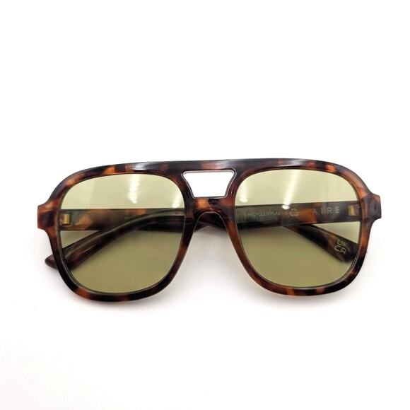 Aire Unisex Whirlpool Aviator Sunglasses Dark Tort Frame/Khaki Tint One Size - Picture 6 of 7